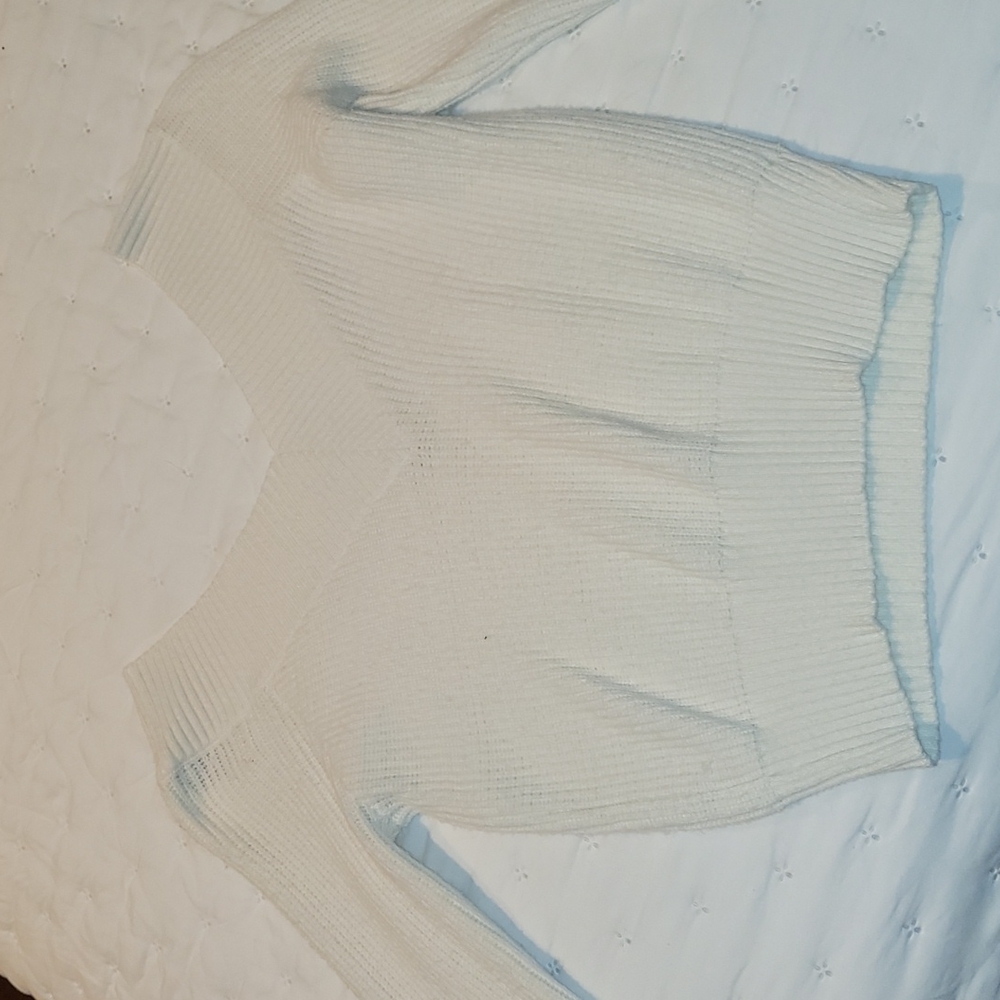 White Sweater Poof Apparel